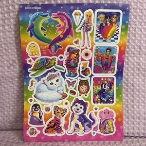 Vtg Lisa Frank Turtle‎ Penguin Panda Dolphin Elephant Bunny Owl Dog Cat Sticker